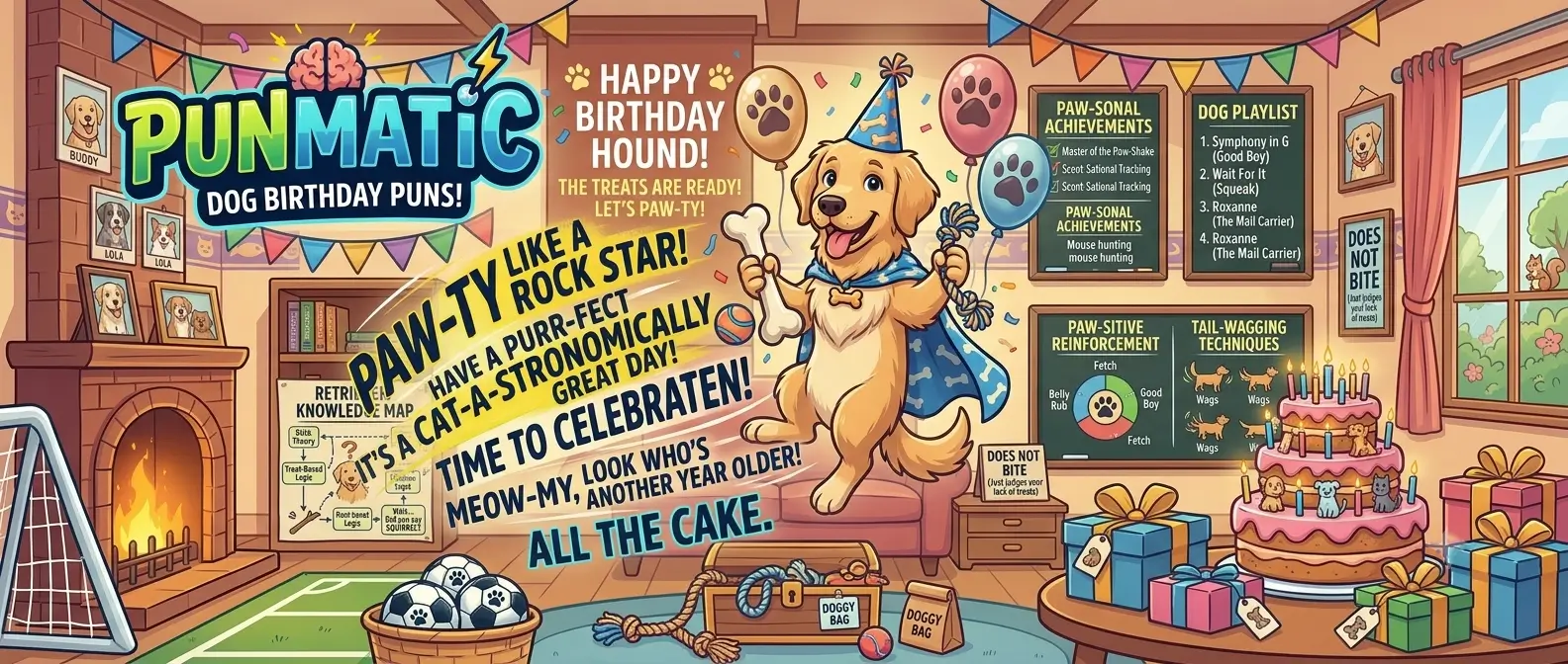 dog birthday puns