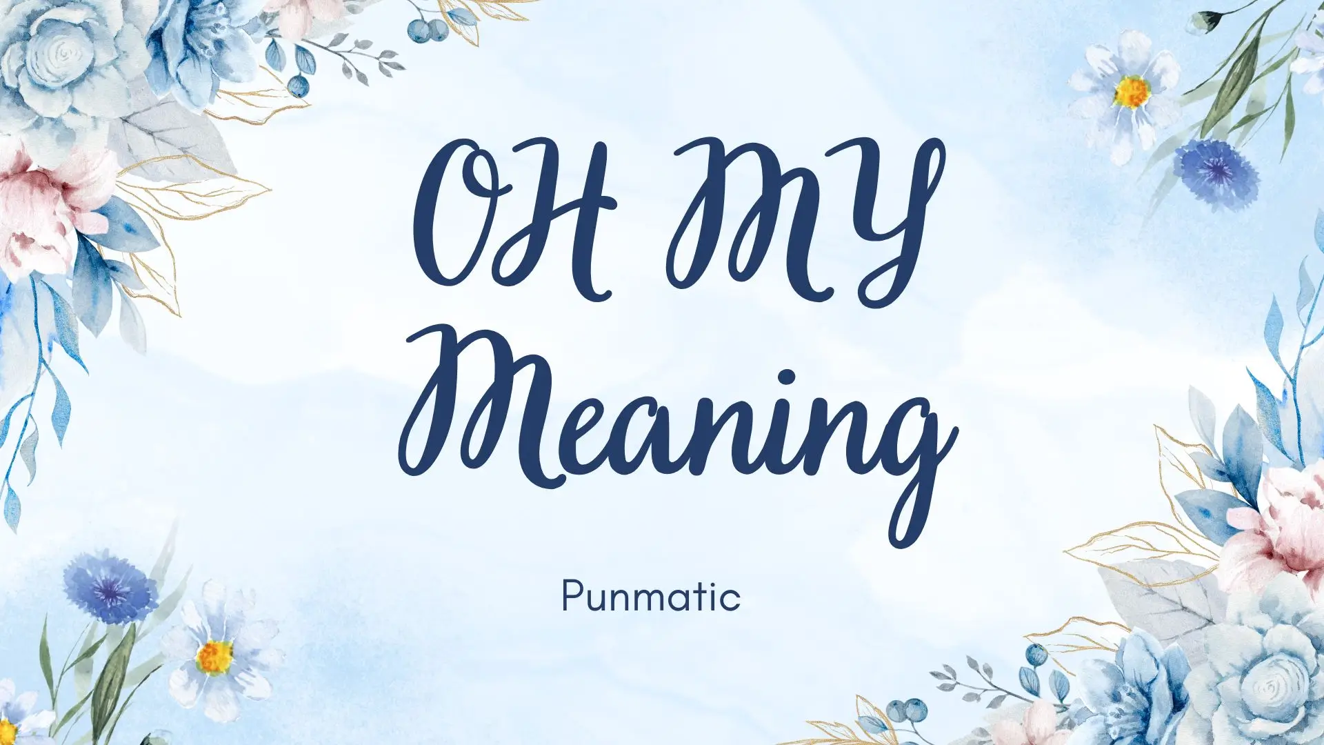 oh my meaning